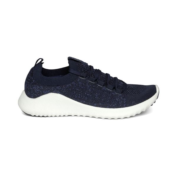 Aetrex Women's Carly Arch Support Sneakers - Navy | USA D6VBYZZ